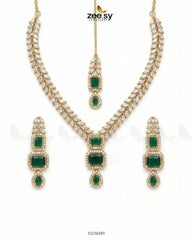 Square Leaf Vine Necklace Set