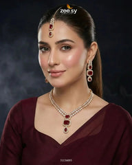 Square Leaf Vine Necklace Set