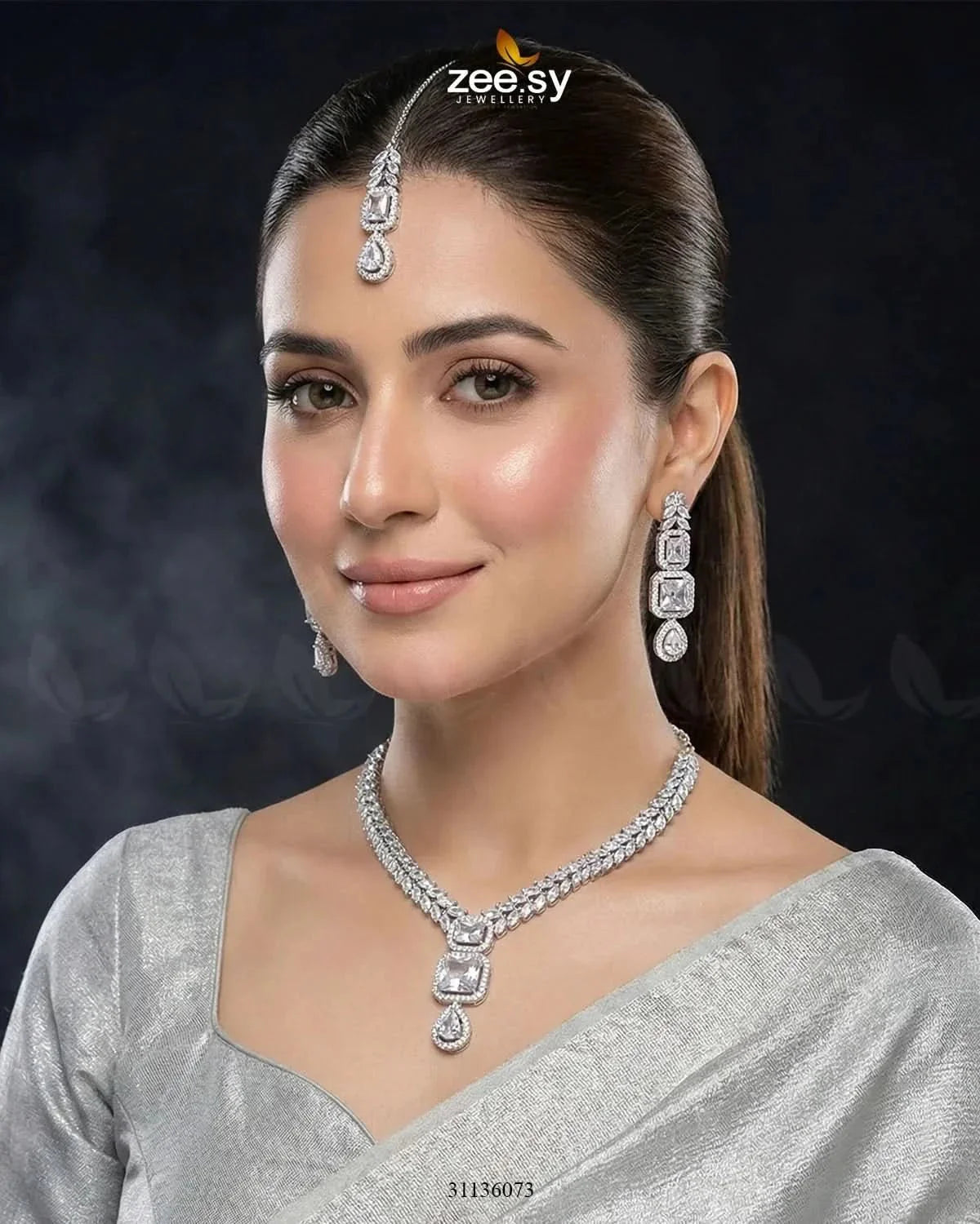 Square Leaf Vine Necklace Set