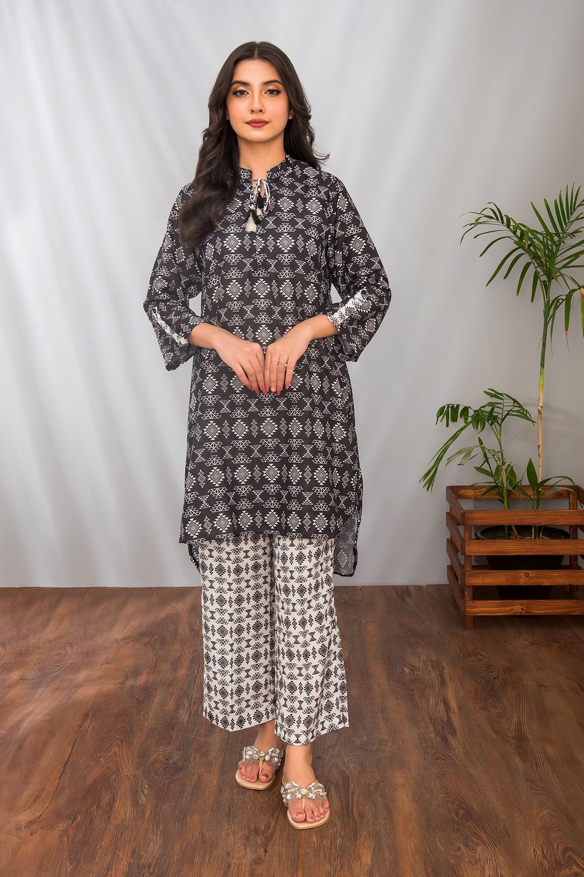 Swiss Lawn Digital Printed 2 Pc Suit with vibrant patterns and premium fabric, offering stylish and comfortable dresses for women, perfect for any occasion.
