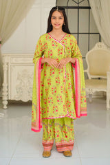 Elegant Swiss Lawn Digital Printed 3 Pc Suit ? A trendy and breathable printed suit design, 