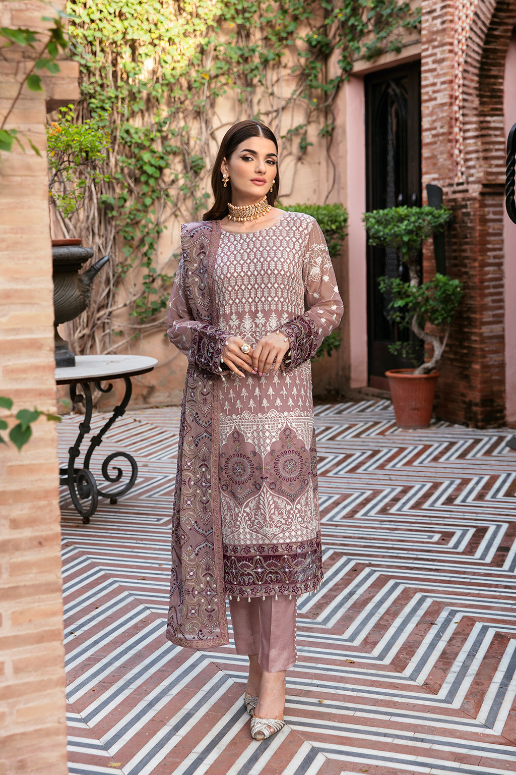 Dastan by Ramsha Unstitched 3 Piece Chiffon Vol-01 Collection'2023-T-104