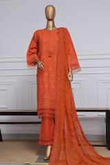 Sada Bahar Stitched 3 Piece Two Tone Chikankari Vol-01 Collection'2025-TCK-Rust