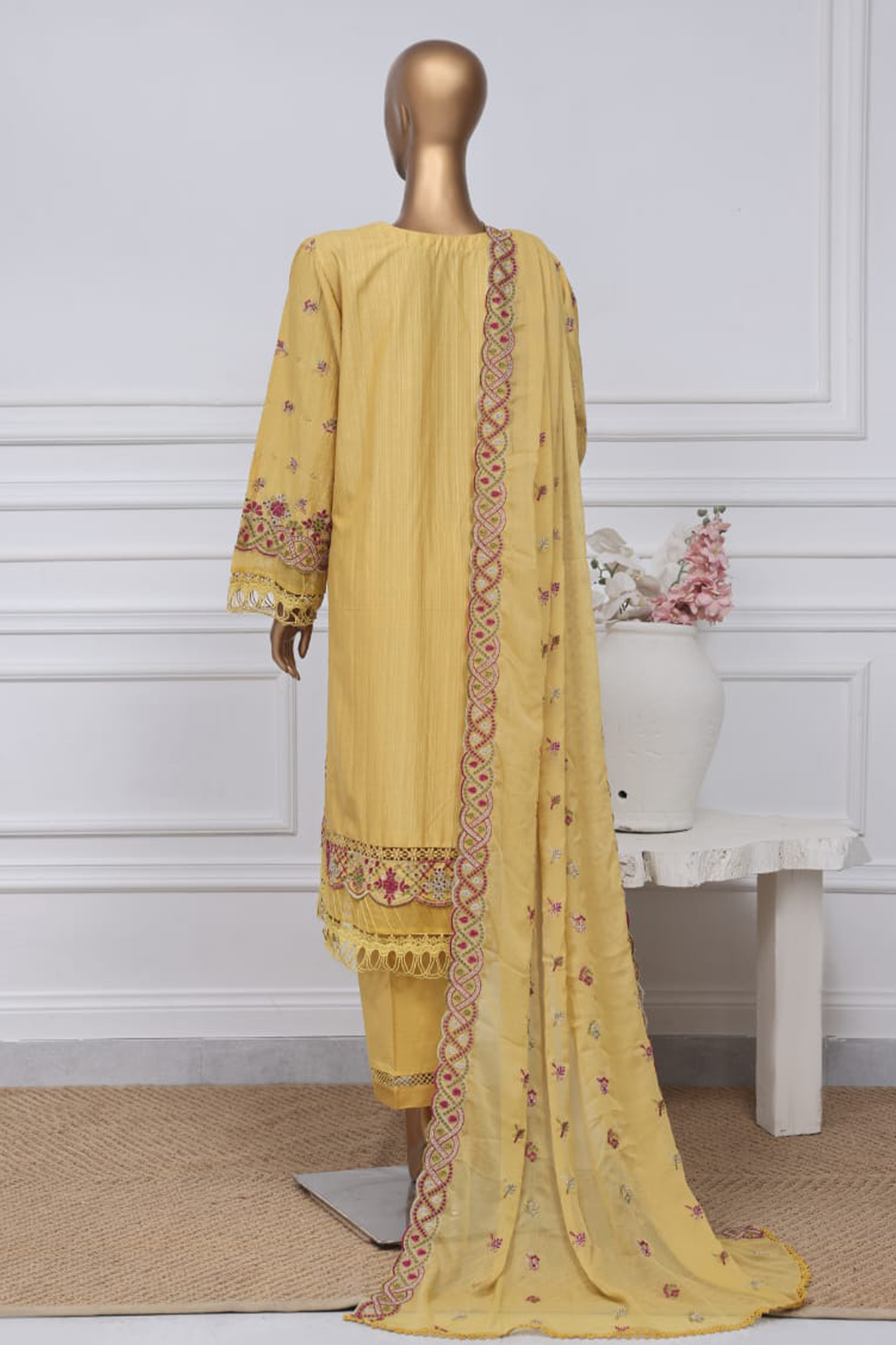 Sada Bahar Stitched 3 Piece Two Tone Chikankari Vol-01 Collection'2025-TCK-Yellow