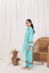 Khayat Stitched 2 Piece Kids Summer Collection'2025 Almond