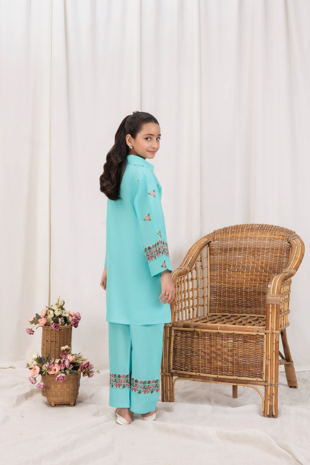 Khayat Stitched 2 Piece Kids Summer Collection'2025 Almond