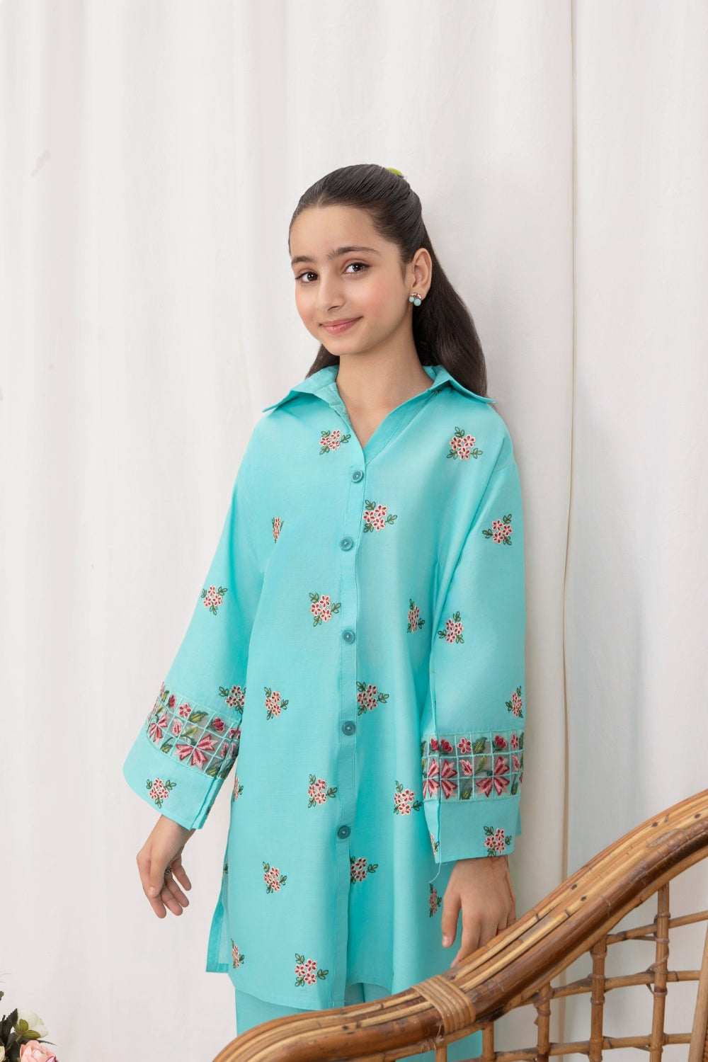 Khayat Stitched 2 Piece Kids Summer Collection'2025 Almond