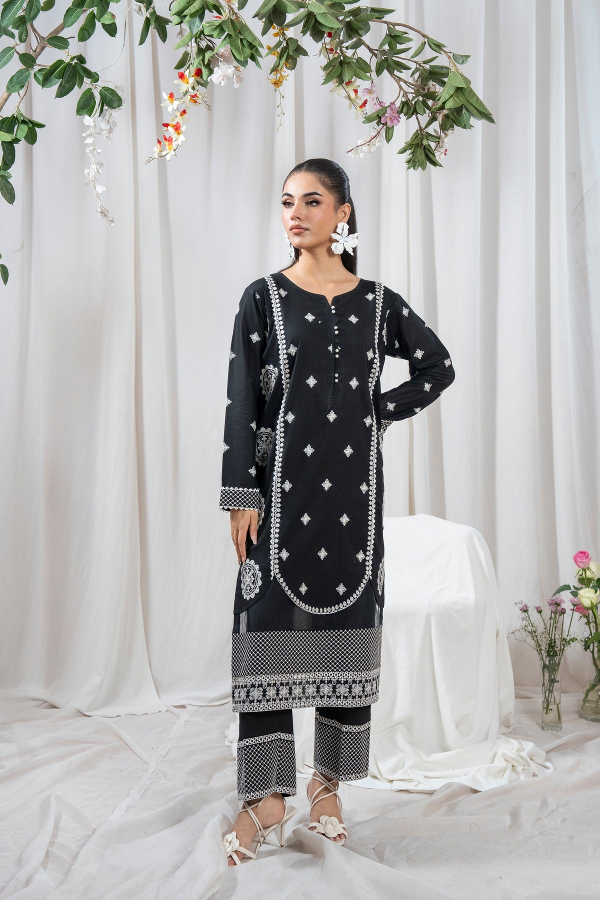 Zoya Zafar Stitched 2 Piece Cotton Collection'2025-Qalamkar Art