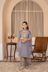 Khayat Stitched 3 Piece Festive Formals Kids Suit-khayat - Timberwolf
