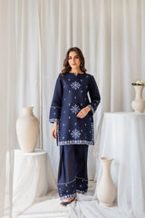 Zoya Zafar Stitched 2 Piece Cotton Collection'2025-Farshi Shalwar 002