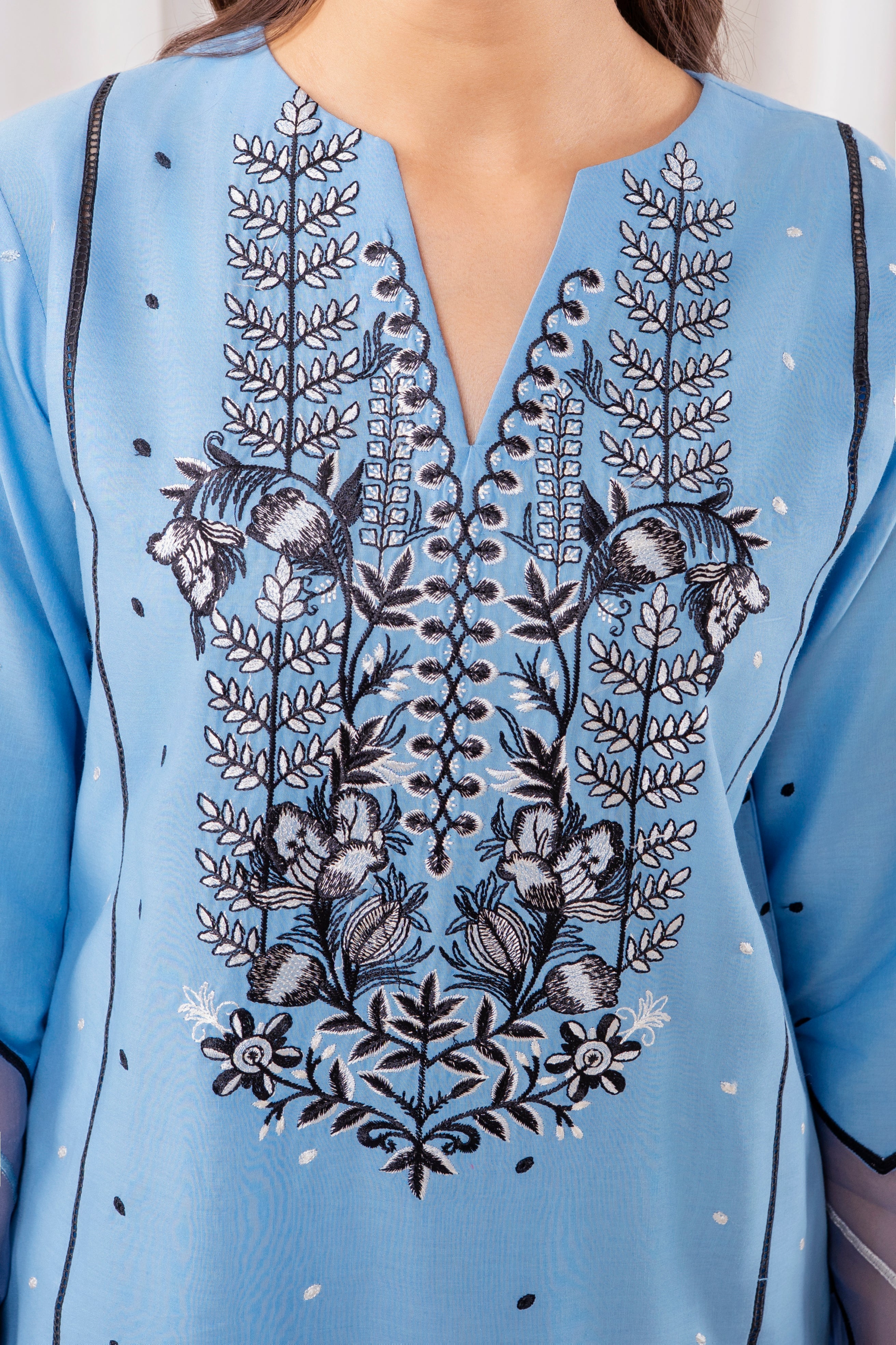 Zoya Zafar Stitched 2 Piece Cotton Collection'2025-Sky Summer