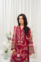 Breaking Bloom By Meerak Unstitched 3 Piece Summer Collection'2026-Blushreed