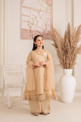 Khayat Stitched 3 Piece Festive Formals Kids Suit-Khayat - Angrakha