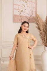 Khayat Stitched 3 Piece Festive Formals Kids Suit-Khayat - Angrakha