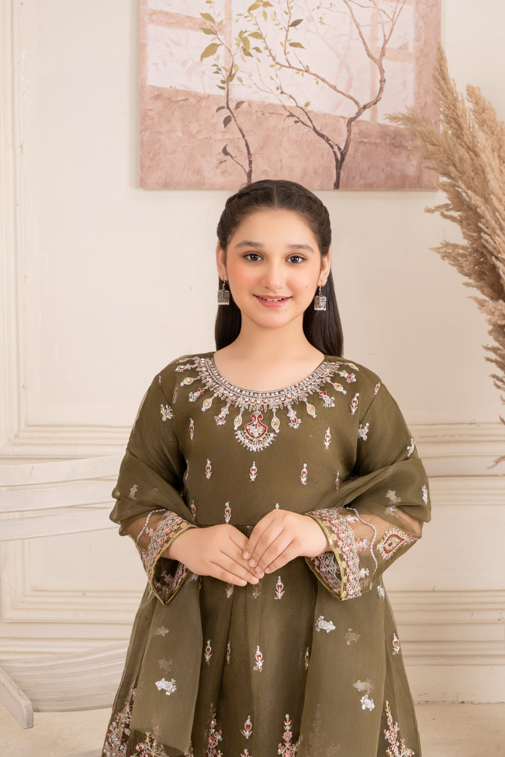 Khayat Stitched 3 Piece Formals Kids Collection'2025-Mehndi