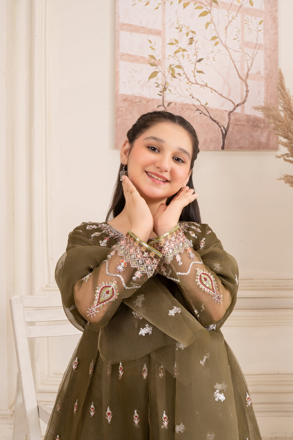 Khayat Stitched 3 Piece Formals Kids Collection'2025-Mehndi
