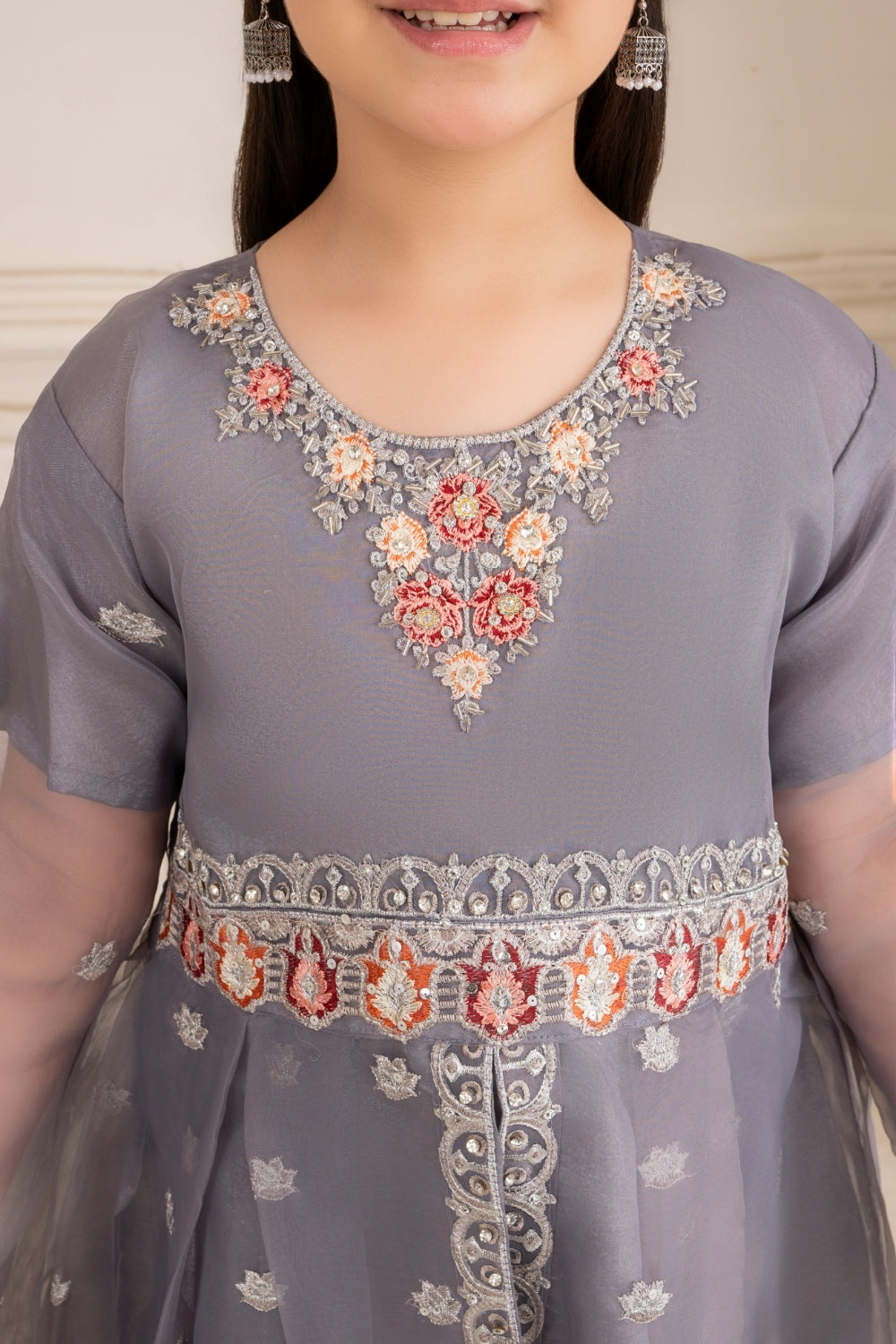 Khayat Stitched 3 Piece Formals Kids Collection'2025-Greyish