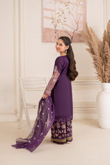 Khayat Stitched 3 Piece Festive Formals Kids Suit-Mulberry-3pc
