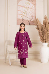 Khayat Stitched 2 Piece Casual Winter Kids Suit-Purply- Winter