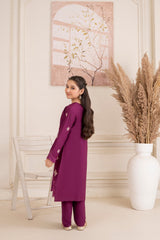 Khayat Stitched 2 Piece Casual Winter Kids Suit-Purply- Winter