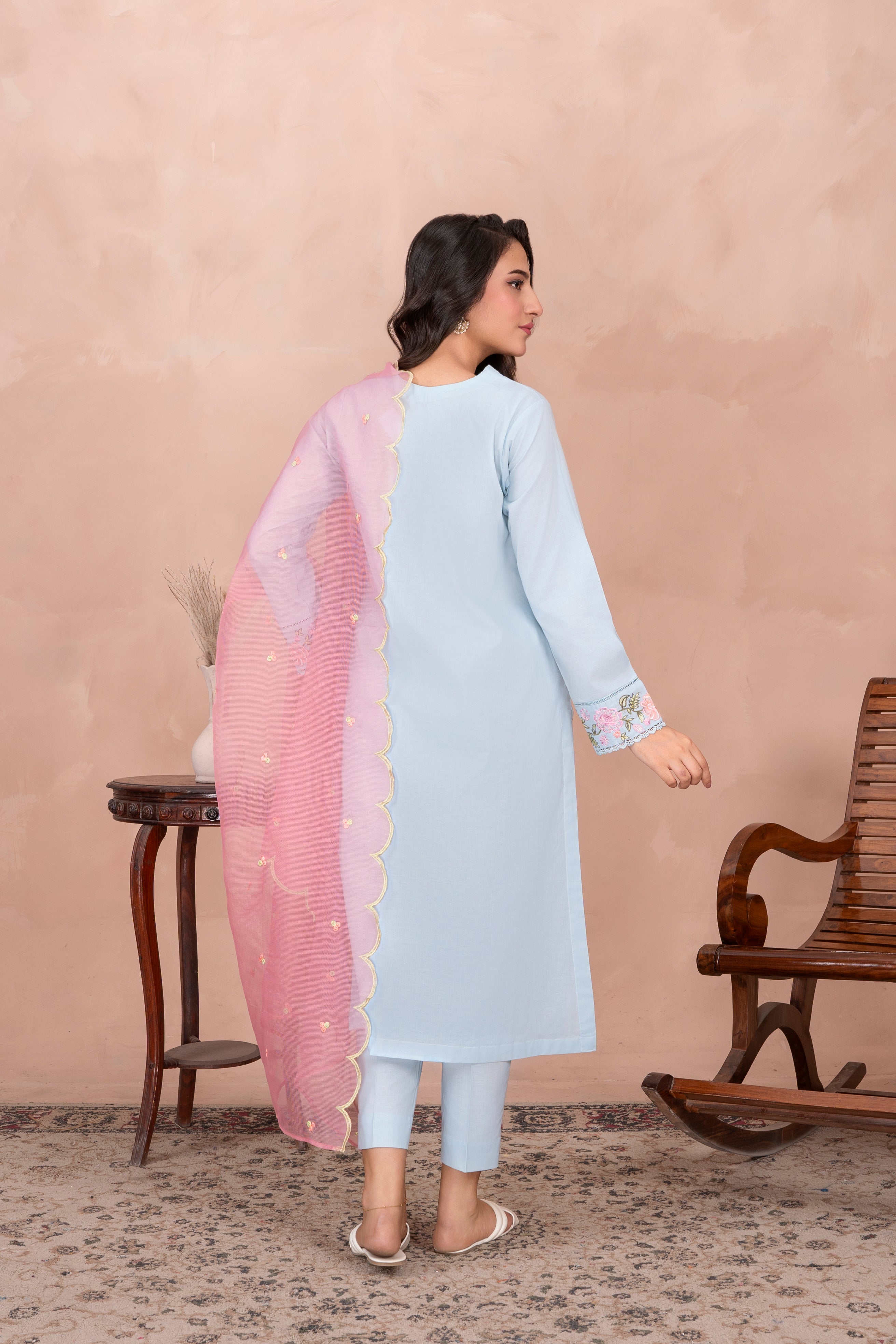 La Rosaa Stitched 3 Piece Mid Summer Collection-Skyla- 3Pc