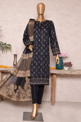 HZ Unstitched 3 Piece Turkish Jacquard Vol-02 Collection-TJS-1206