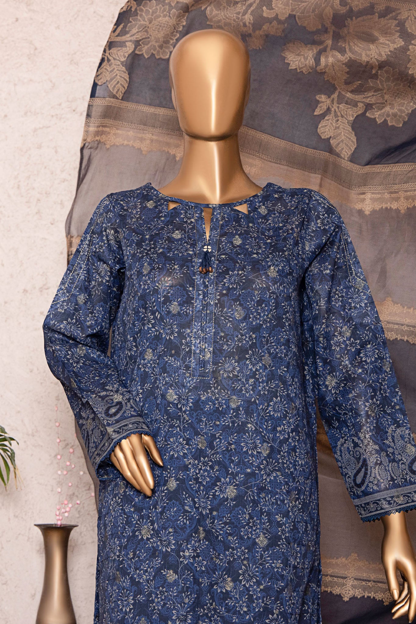 HZ Unstitched 3 Piece Turkish Jacquard Vol-02 Collection-TJS-1207