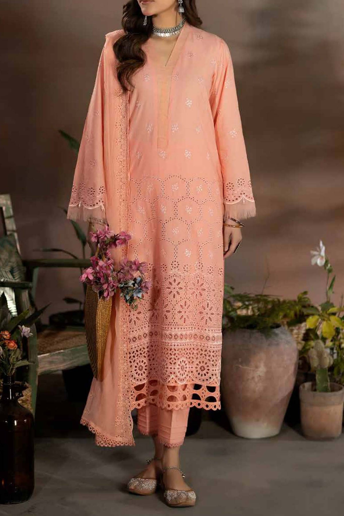 Tehzeeb by Riaz Arts Unstitched 3 Piece Chikankari Lawn Collection'2024-TL-228