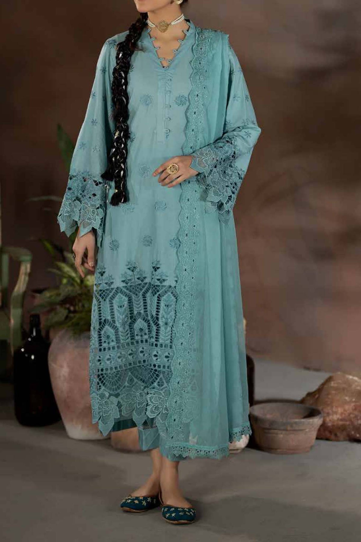 Tehzeeb by Riaz Arts Unstitched 3 Piece Chikankari Lawn Collection'2024-TL-233