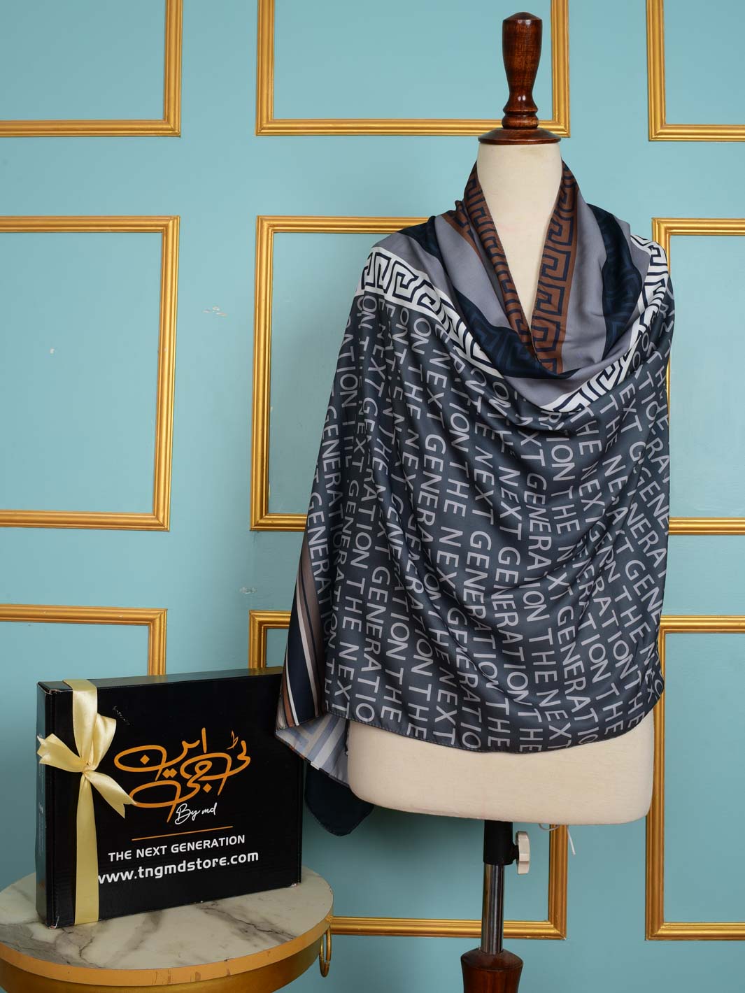 Tng By Md Men Stole Collection-Tng-Signature -Stole Grey (Men)