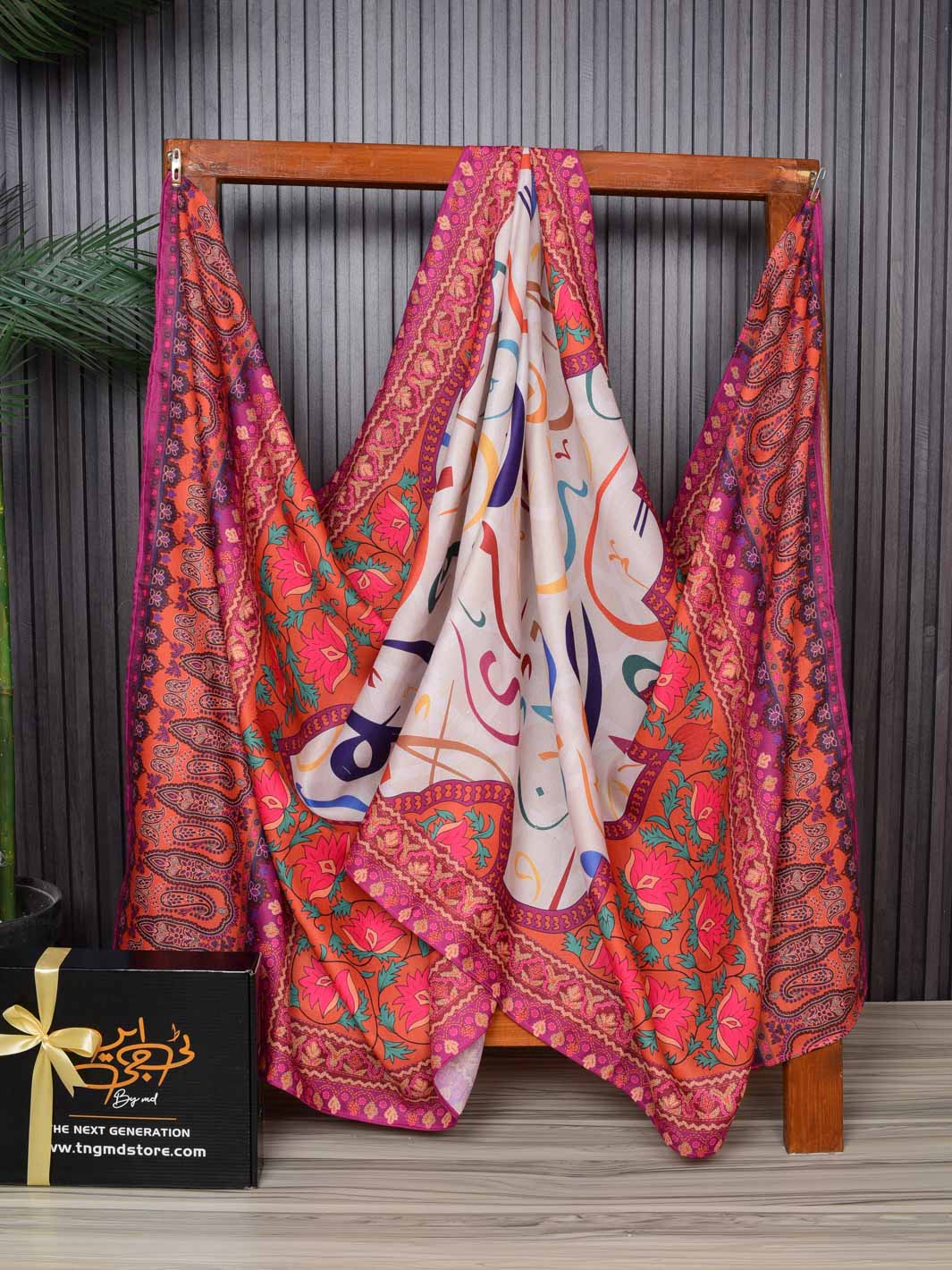 TNG Mughal Darbar Shawl (Shaded Pink) Collection'2024