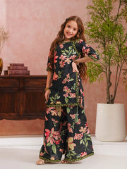 Tng By Md Stitched Kids-Sargoshi-Kid | Gharara Set | Black