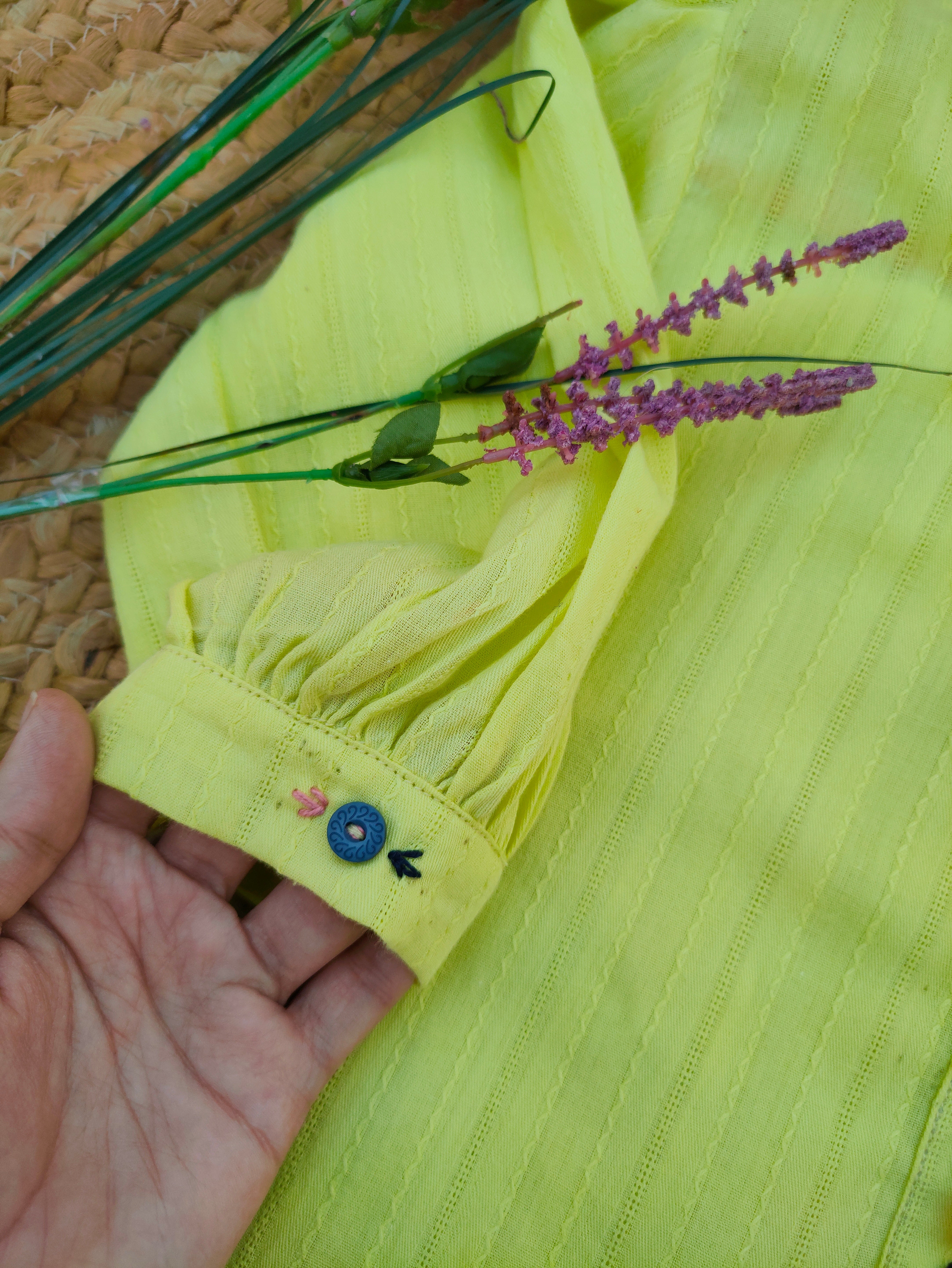 Hiba Fashion Limes and peaches 2 pcs lawn suit-(TWB-002)