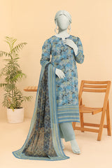 Summer Bloom Edition By Almeerah Unstitched 3 Piece Digital Printed Lawn Collection'2025-Teal Breeze