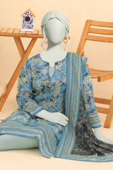 Summer Bloom Edition By Almeerah Unstitched 3 Piece Digital Printed Lawn Collection'2025-Teal Breeze