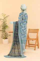 Summer Bloom Edition By Almeerah Unstitched 3 Piece Digital Printed Lawn Collection'2025-Teal Breeze