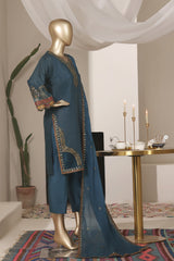 Khombi Stitched 3 Piece Luxury Formals Suit-Rain-Teal