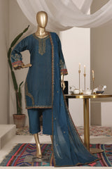 Khombi Stitched 3 Piece Luxury Formals Suit-Rain-Teal