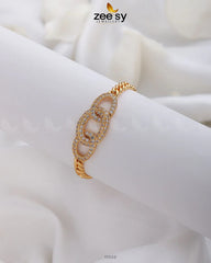 Three Linked Circles Bracelet Golden - Zeesy Jewellery