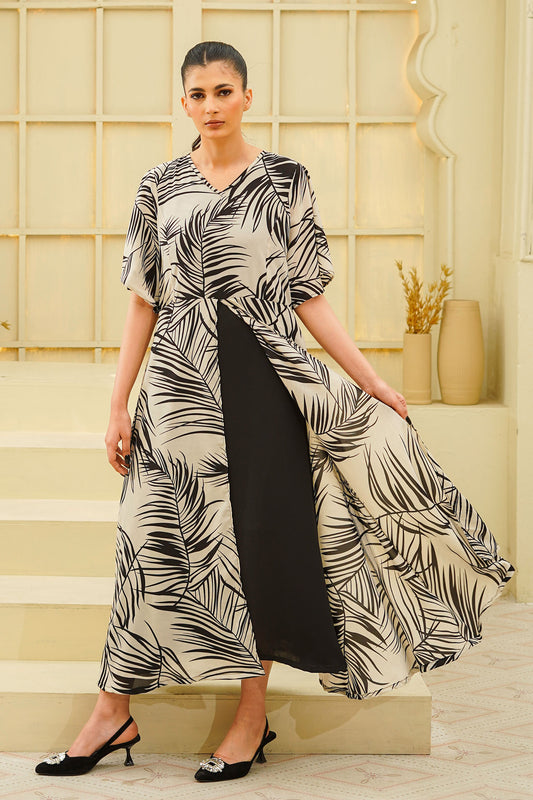 MeBae Stitched Frock Collection-Tropical Charm Front-Open Maxi