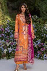 Qalamkar Unstitched 3 Piece Luxe Silk Collection'2024-UA-03-Alma