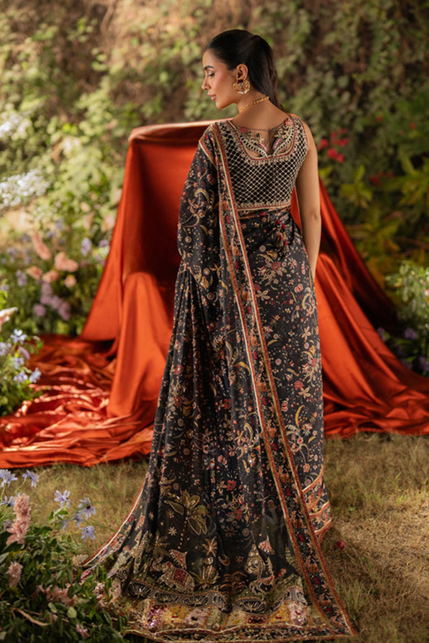 Qalamkar Unstitched 3 Piece Luxe Silk Collection'2024-UA-04-Ava