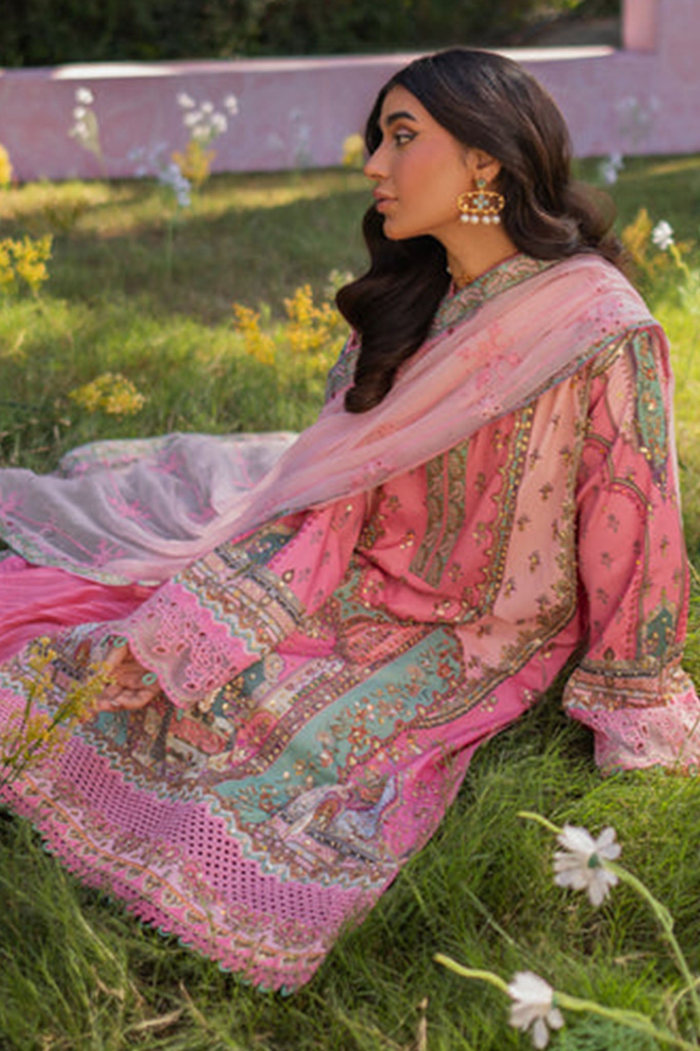 Qalamkar Unstitched 3 Piece Luxe Silk Collection'2024-UA-07-Tessa