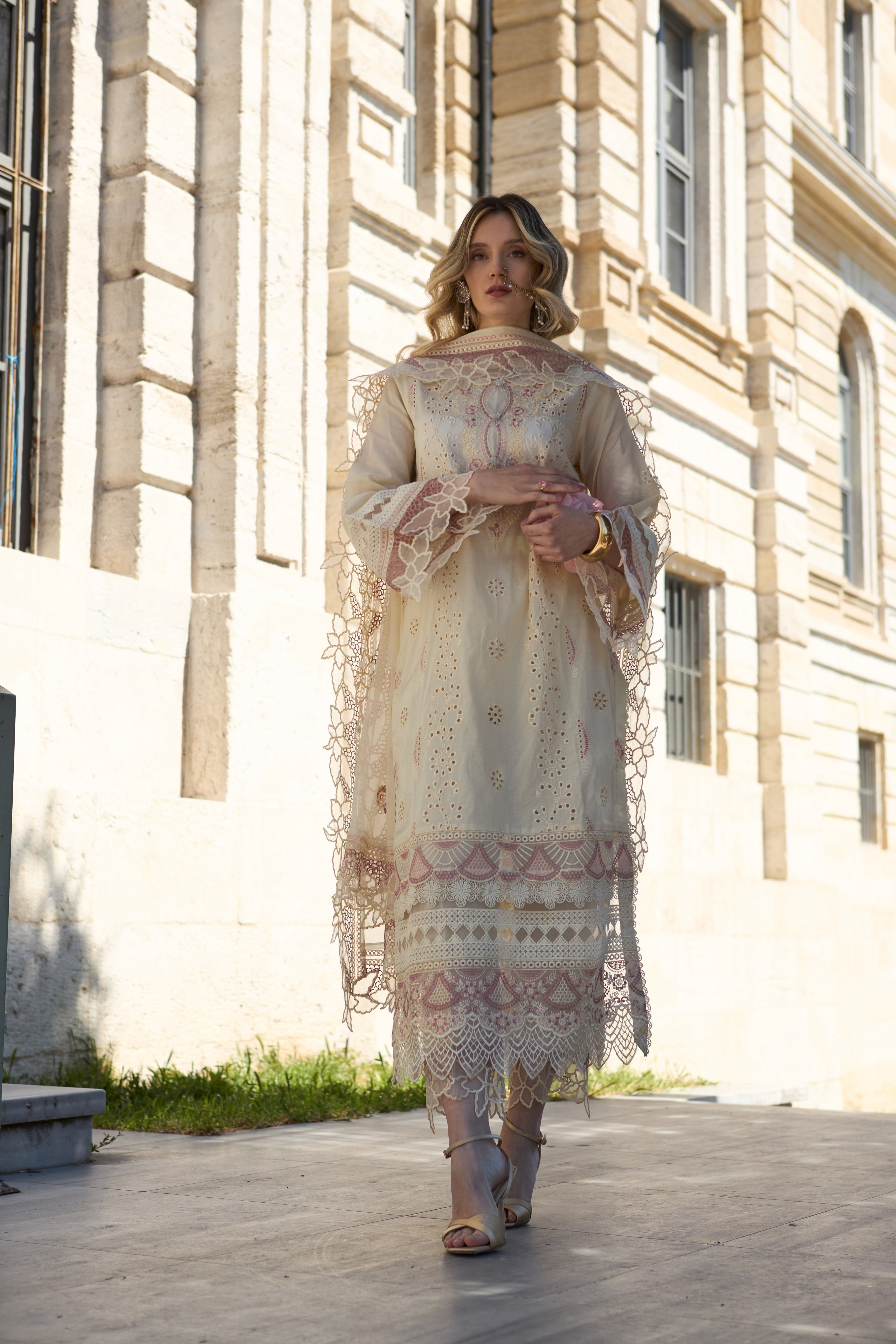Huma Gul Unstitched 3 Piece Luxury Emb Lawn Collection'2025-Ivy HG-03