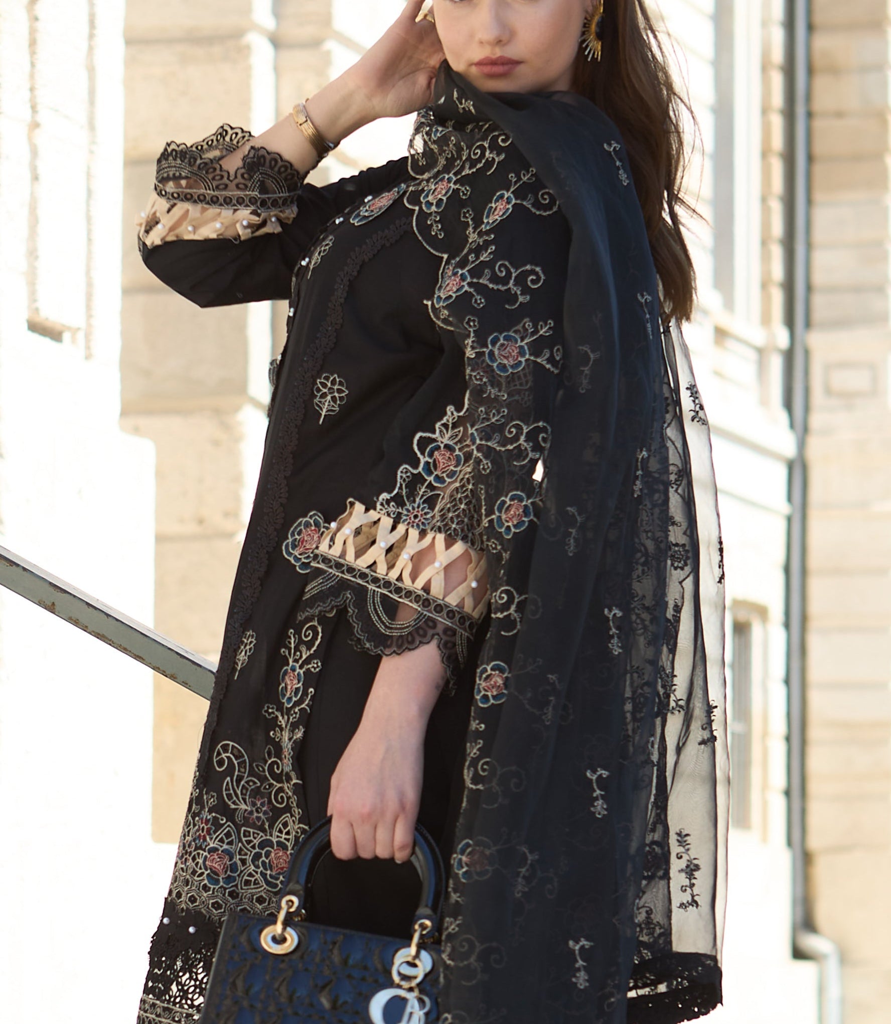Huma Gul Unstitched 3 Piece Luxury Emb Lawn Collection'2025-Cala HG-06
