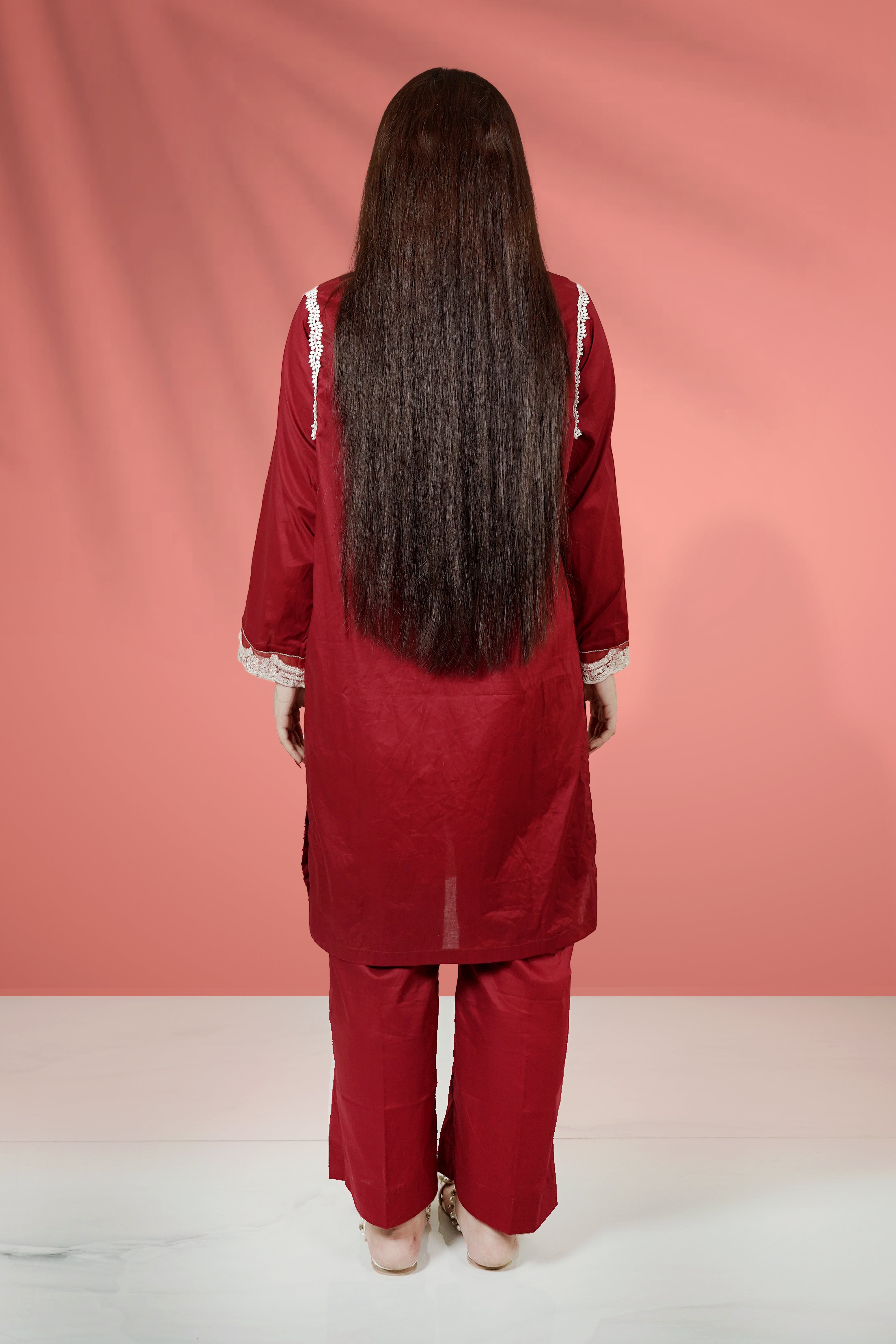Urban Cut 2 Piece Cotton Embroidered Suit