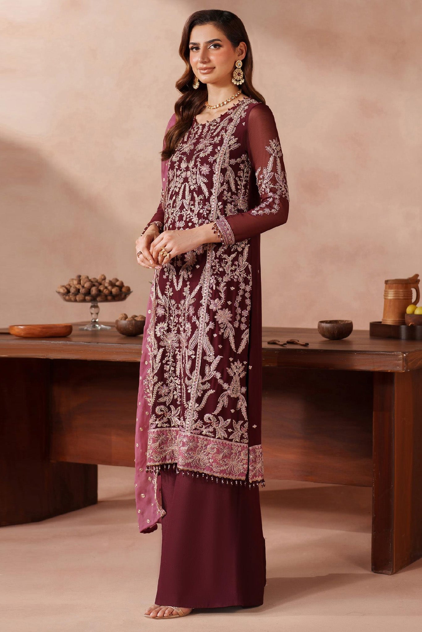 Mahrosh by Zarif Unstitched 3 Piece Formals Collection'2025-MUF-02-Samrose
