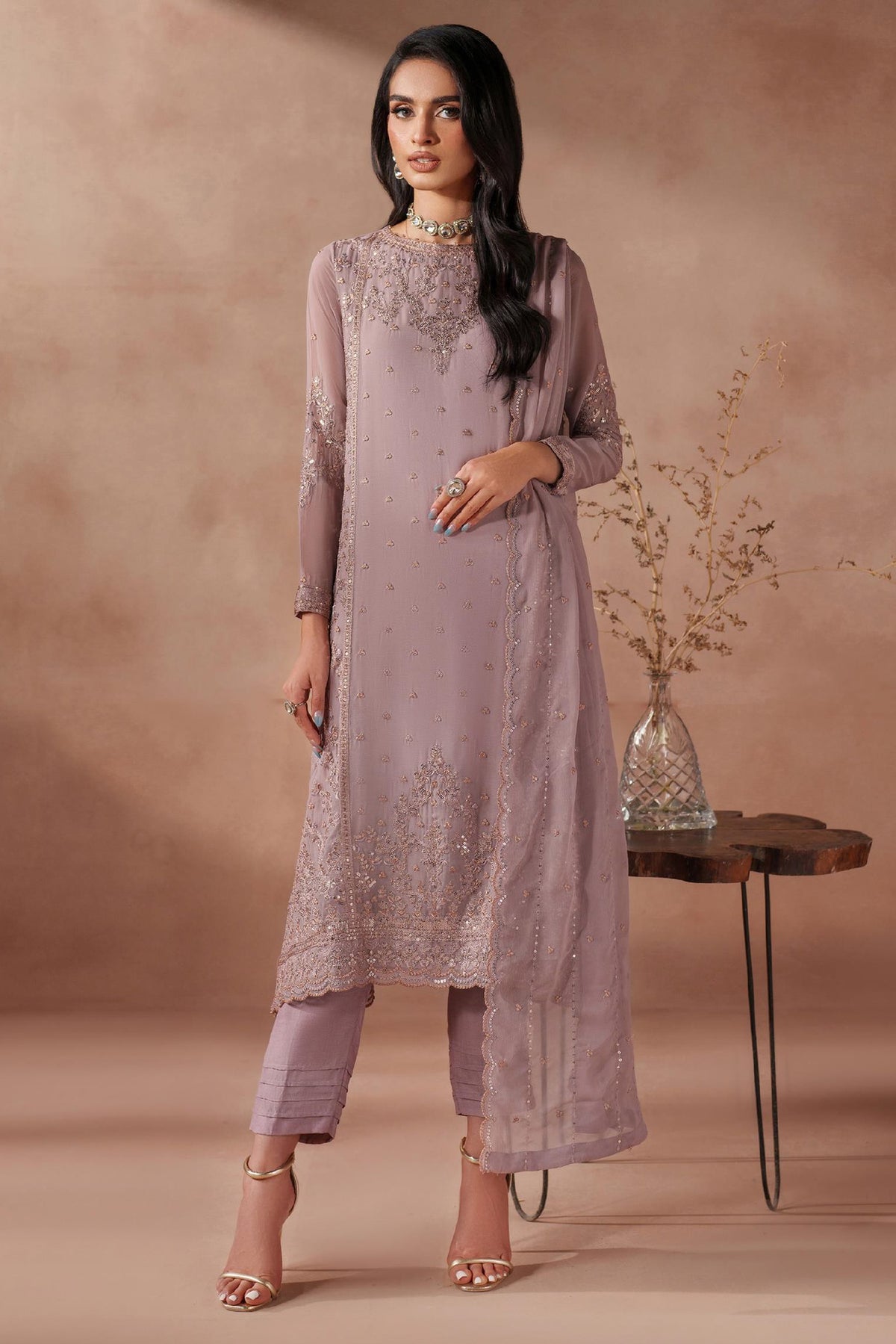 Mahrosh by Zarif Unstitched 3 Piece Formals Collection'2025-MUF-04-Saheer