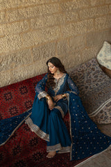 Aura By Haniumaimaz Stitched 3 Piece Formals Vol-01 Suit-USHNA