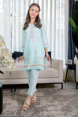 Fresh Bird Stitched 2 Piece Festive Kids Collection'2025-Sea breeze